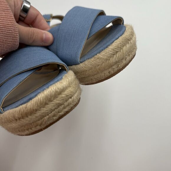 J. Crew Factory Espadrille Platform Heels Size 8 Summer - Picture 3 of 9